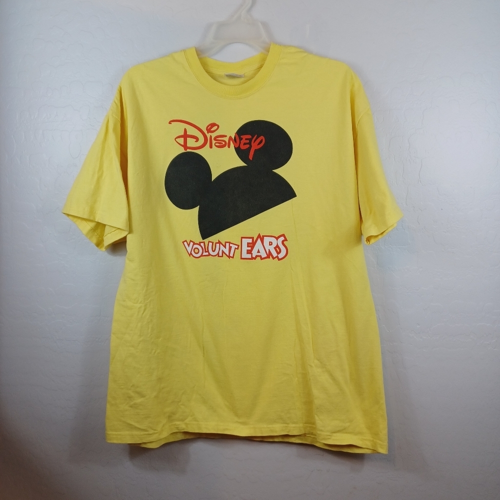 Vintage Exclusive Disney Employee VoluntEars Men's Shirt 2XL Yellow